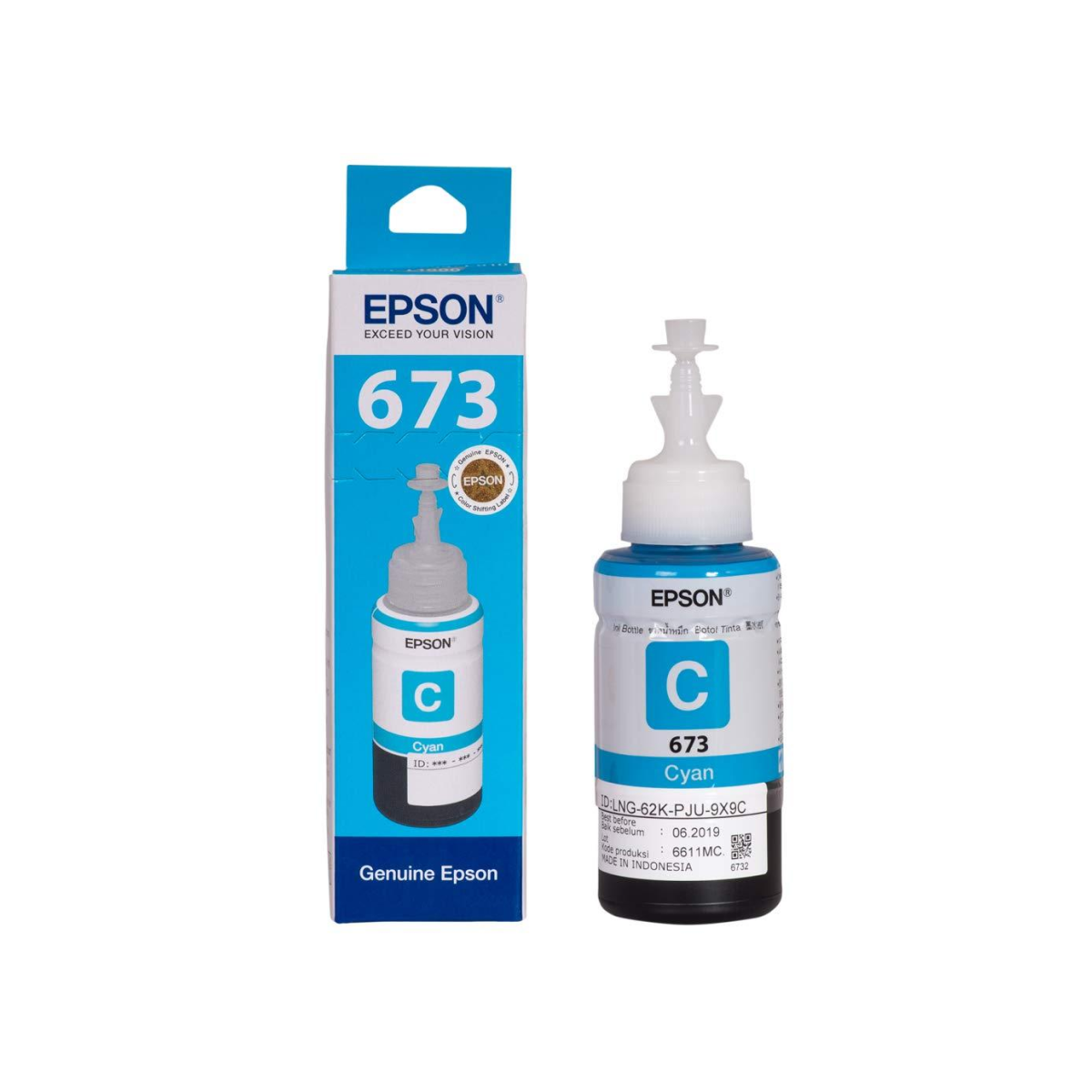 EPSON T6732 CYAN INK BOTTLE 70ML (4784499982421)