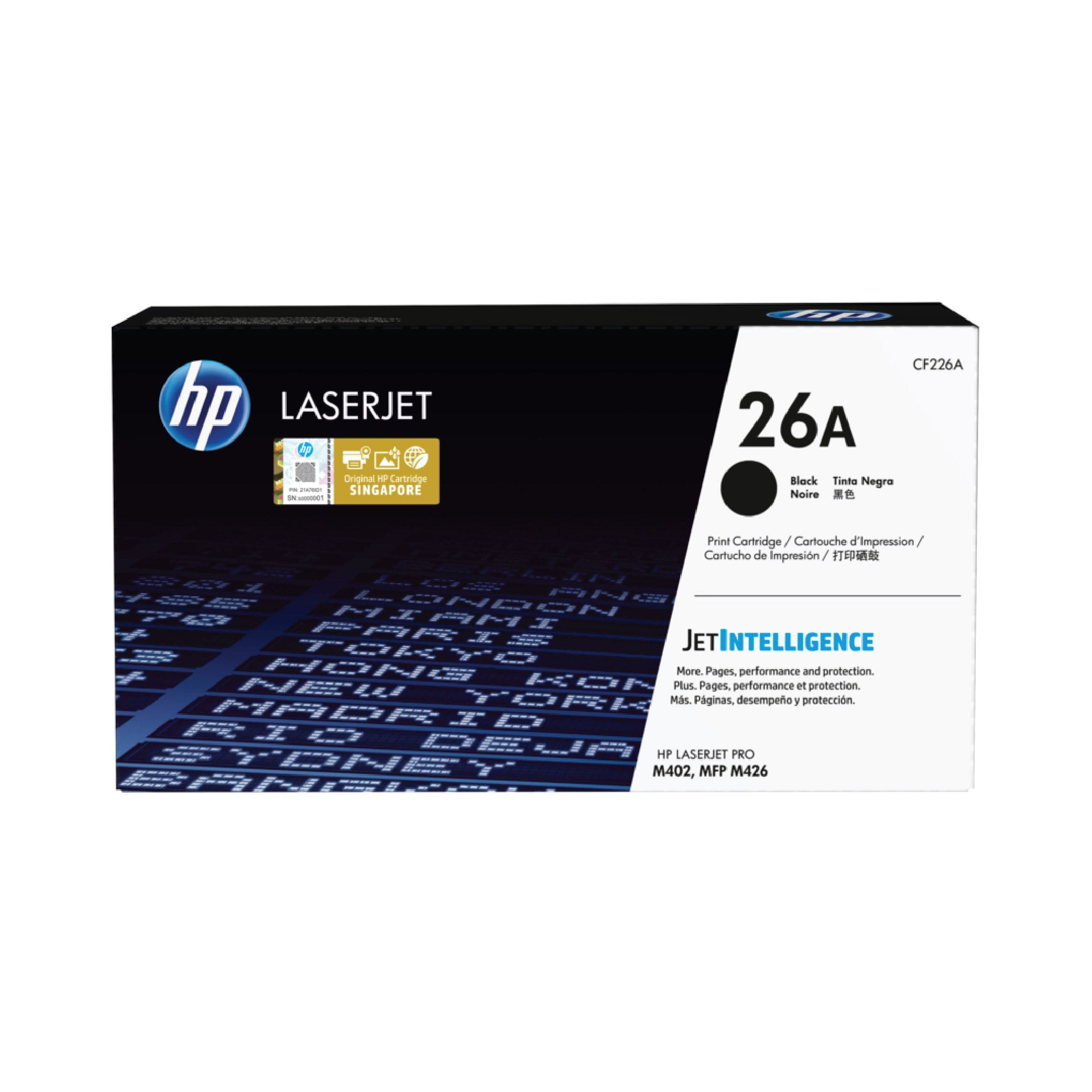 HP - Black Original LaserJet Toner - 26A (4607725142101)