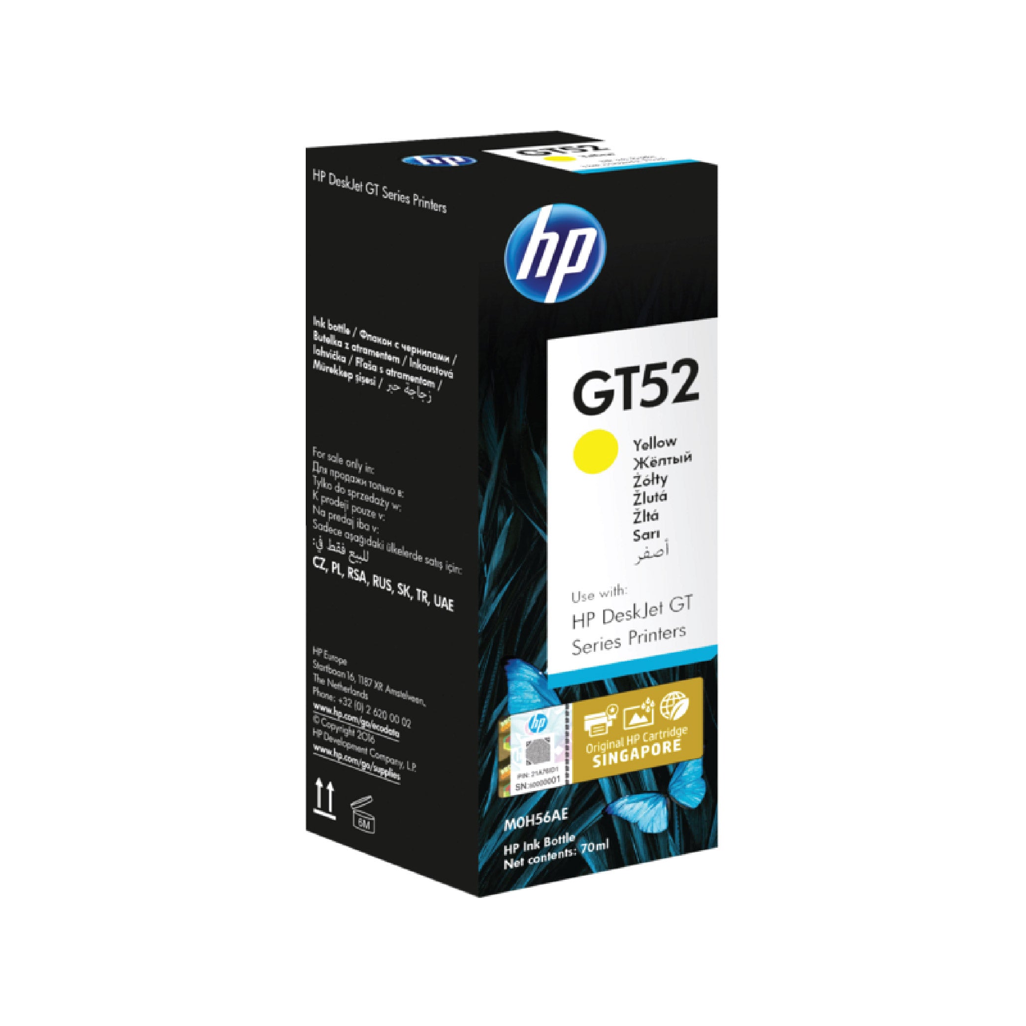 HP GT52 Original Ink Bottle - Yellow (M0H56AA) (4625298423893)