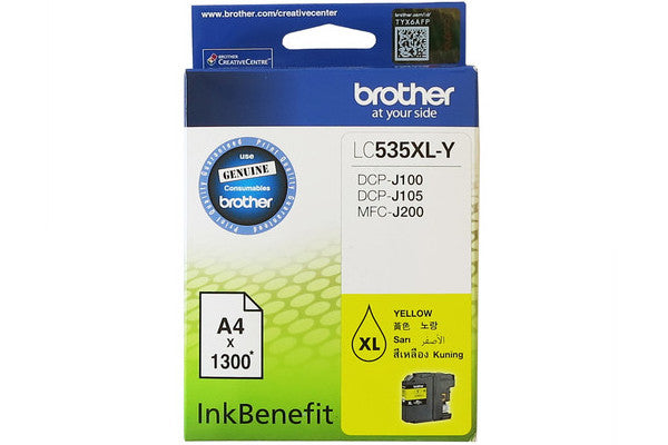 Brother Yellow Ink Cartridge (LC535XL-Y) (4632350883925)