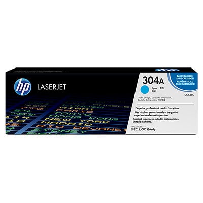 HP 304A Cyan Original LaserJet Toner Cartridge (CC531A) (4673011843157)