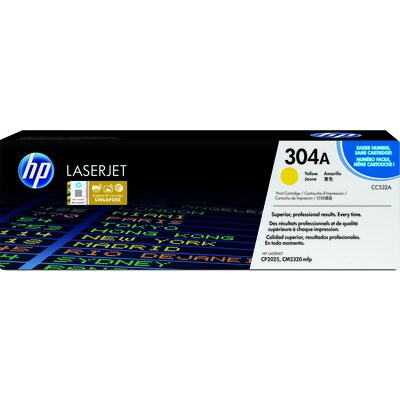HP 304A Yellow Original LaserJet Toner Cartridge (CC532A) (4673078231125)