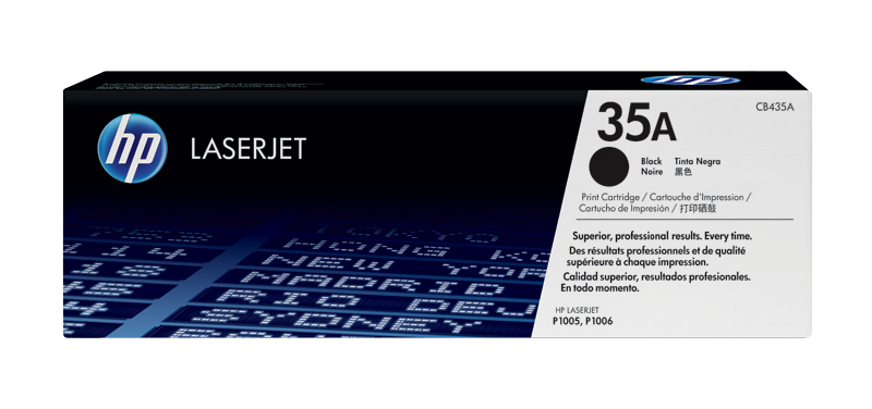 HP - Black Original LaserJet Toner Cartridge - 35A (4607724650581)