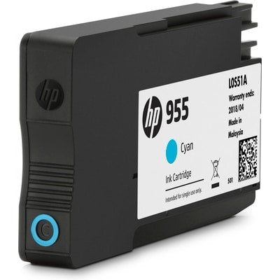 HP 955 Cyan Original Ink Cartridge (L0S51AA) (4634213056597)