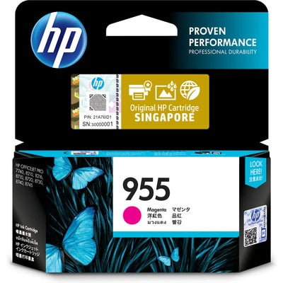 HP 955 Magenta Original Ink Cartridge (L0S54AA) (4634290061397)