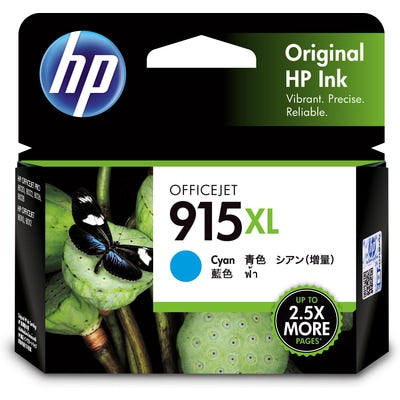 HP 915XL High Yield Cyan Original Ink Cartridge (3YM19AA) (4800418611285)
